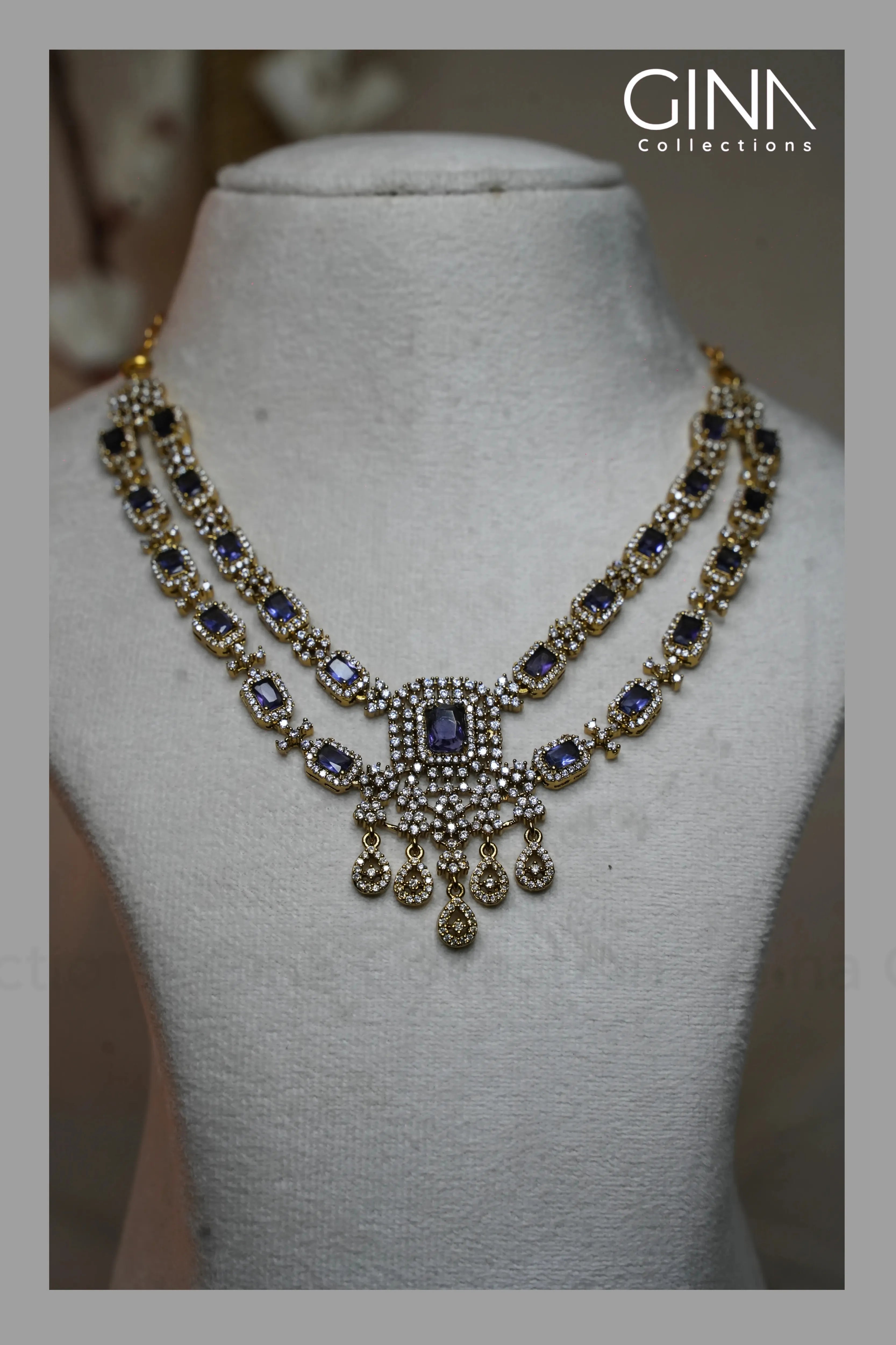 2 Layer Premium AD Purple Necklace