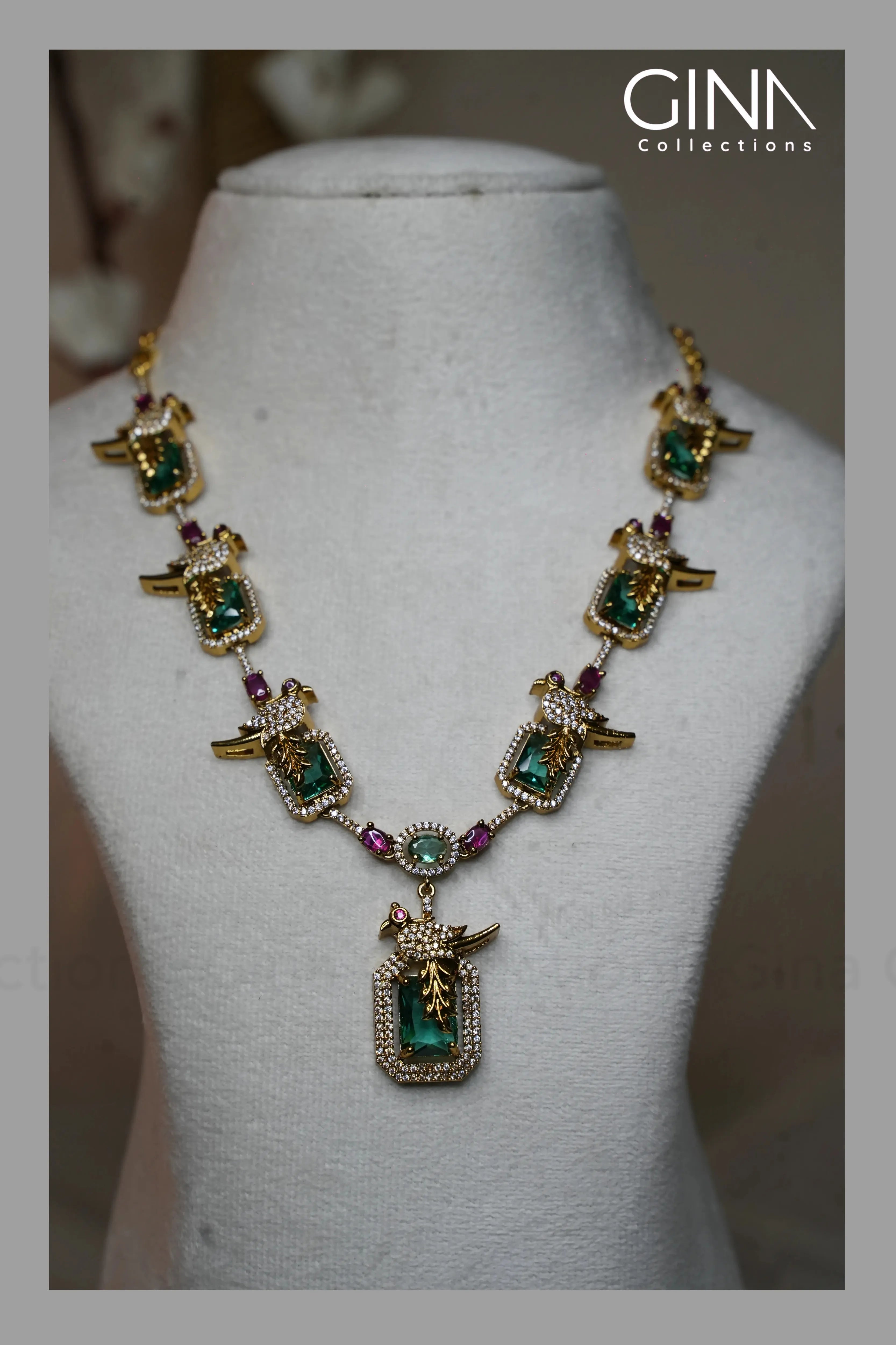 Emerald Mint Bird Victorian
