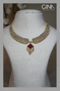 Gold Tone Ruby CZ