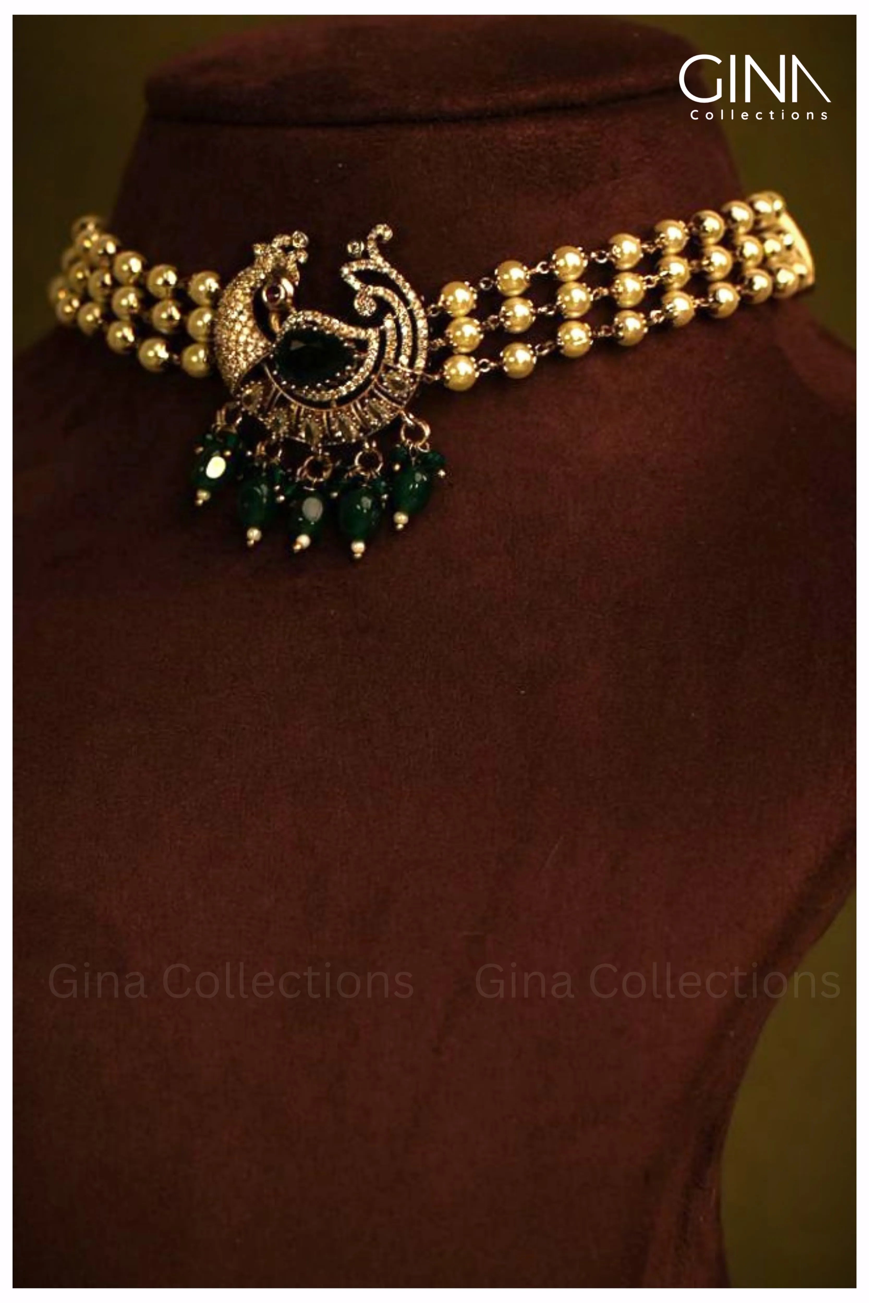 Mayuri Pearl Choker Emerald