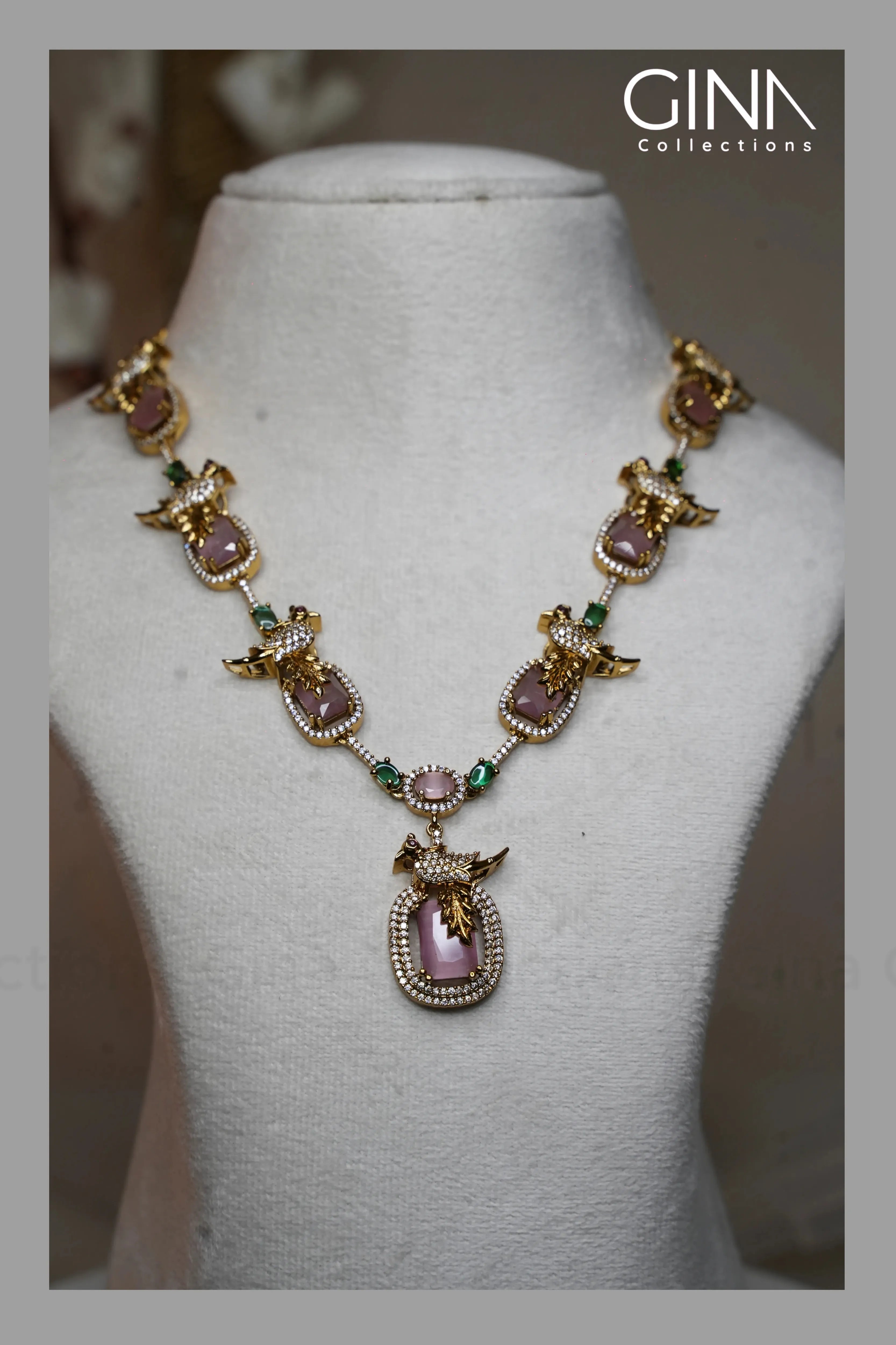 Pink Mint Bird Victorian