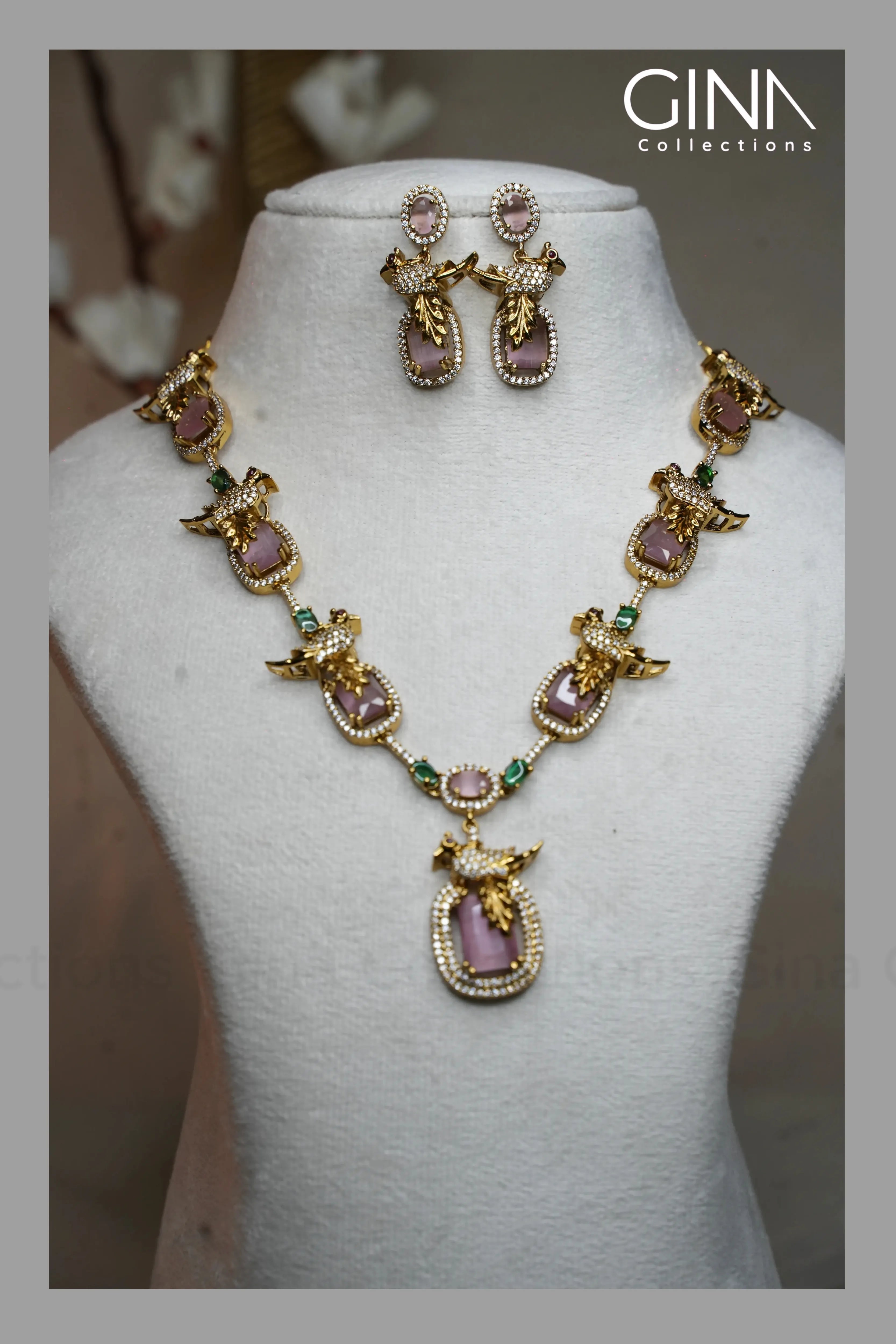 Pink Mint Bird Victorian