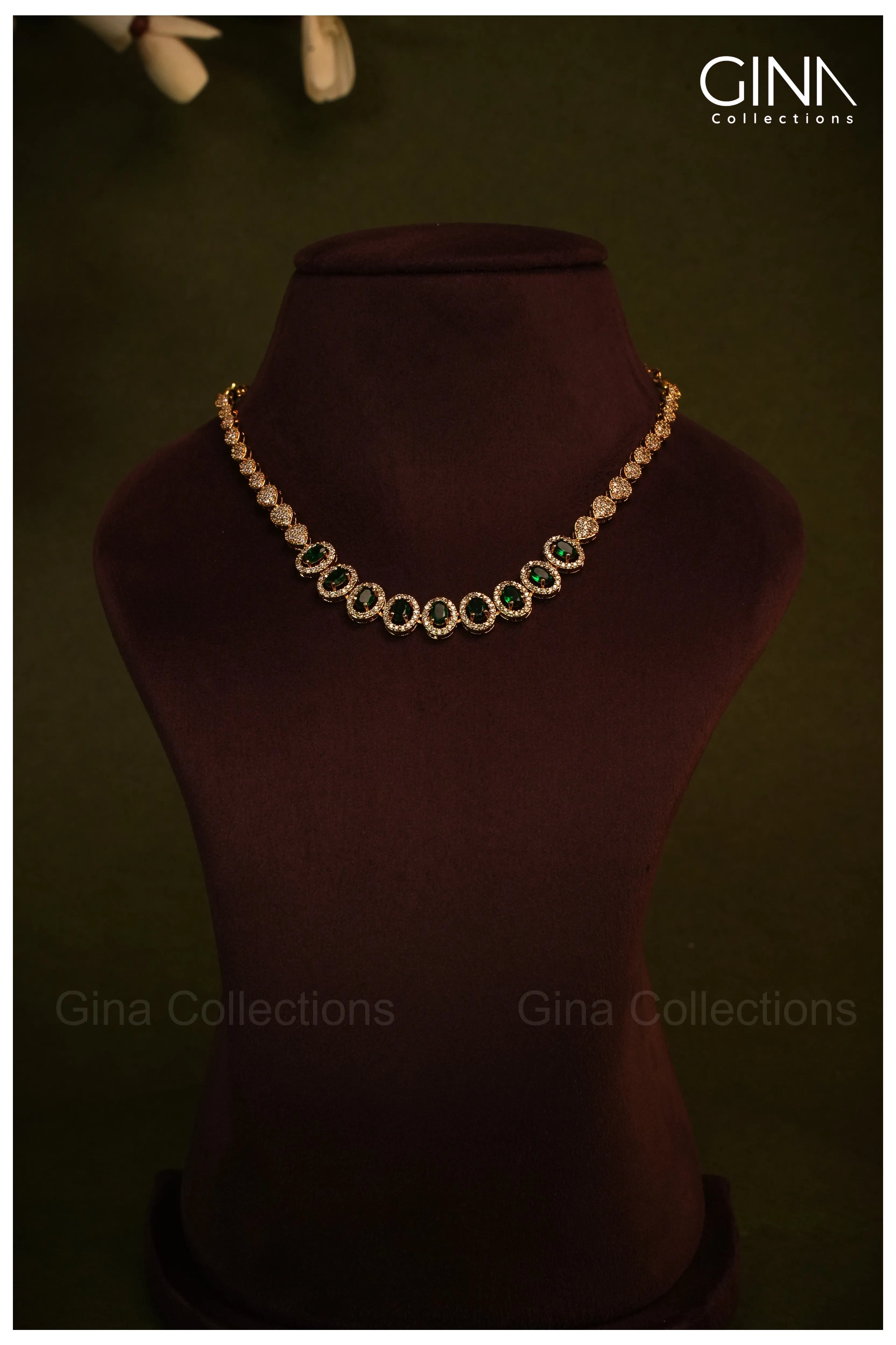Premium Stunning Emerald AD Necklace
