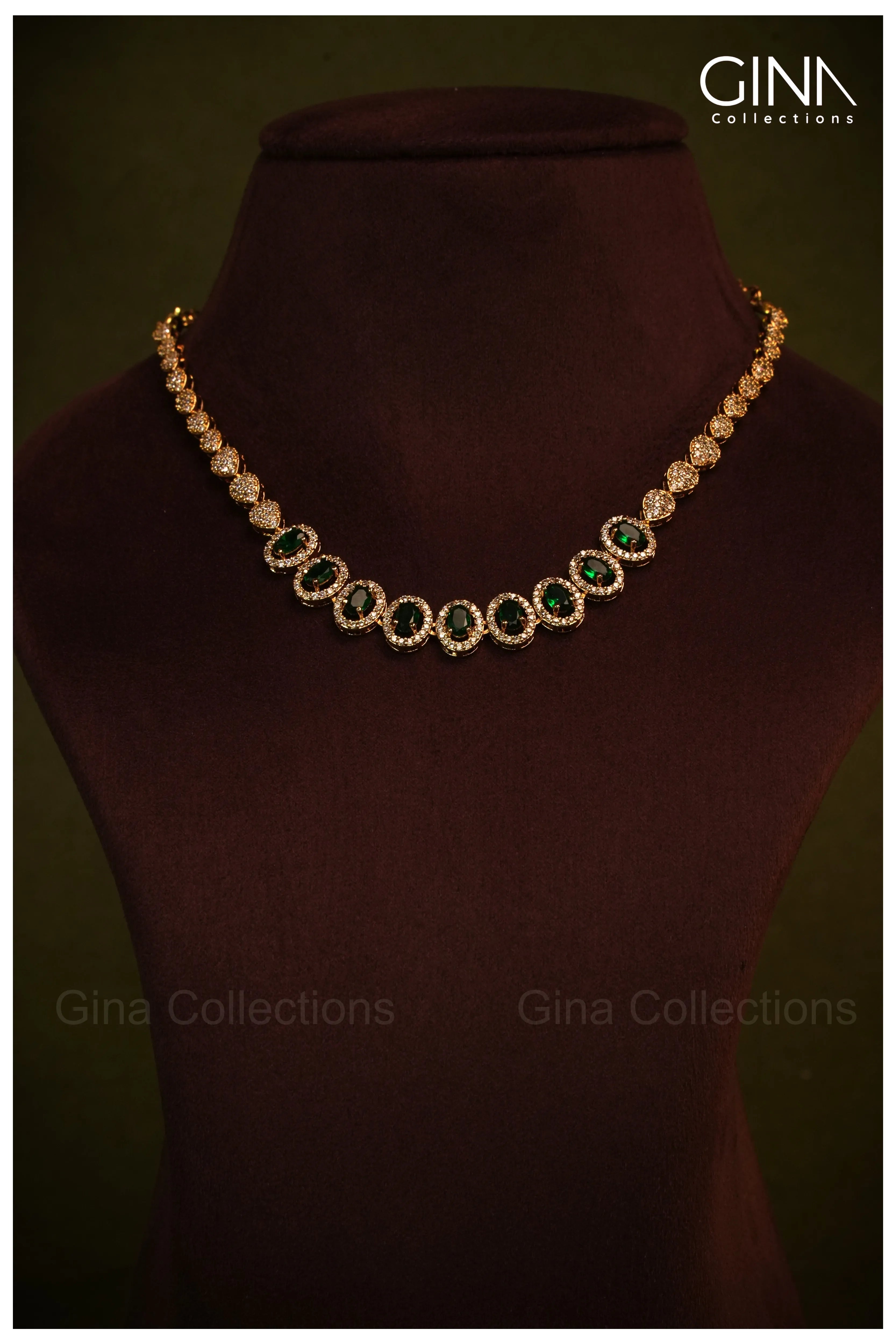 Premium Stunning Emerald AD Necklace