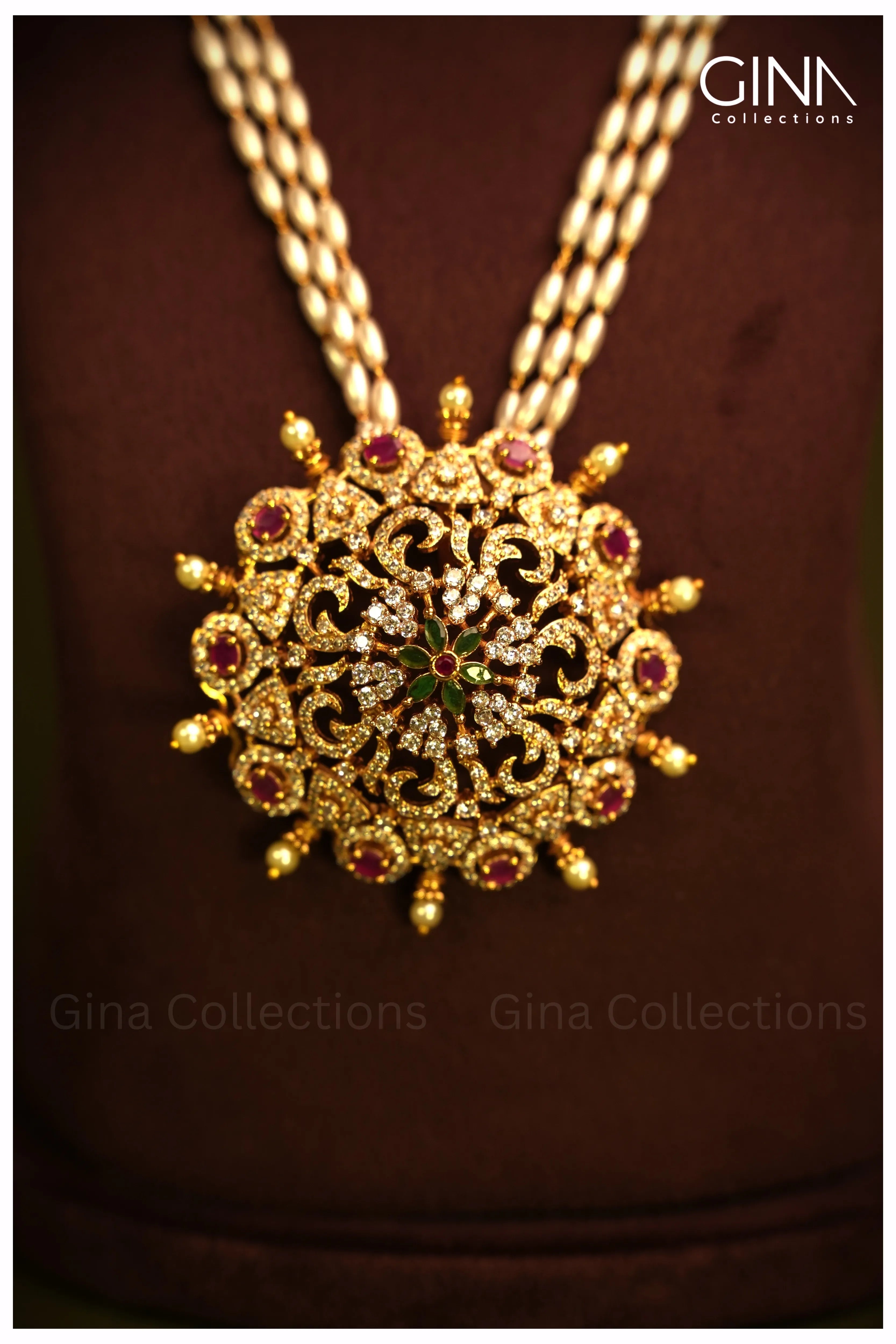 Rice Pearl Floral Haram
