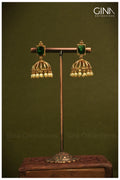 Emerald with Pearl Drops Jhumkas