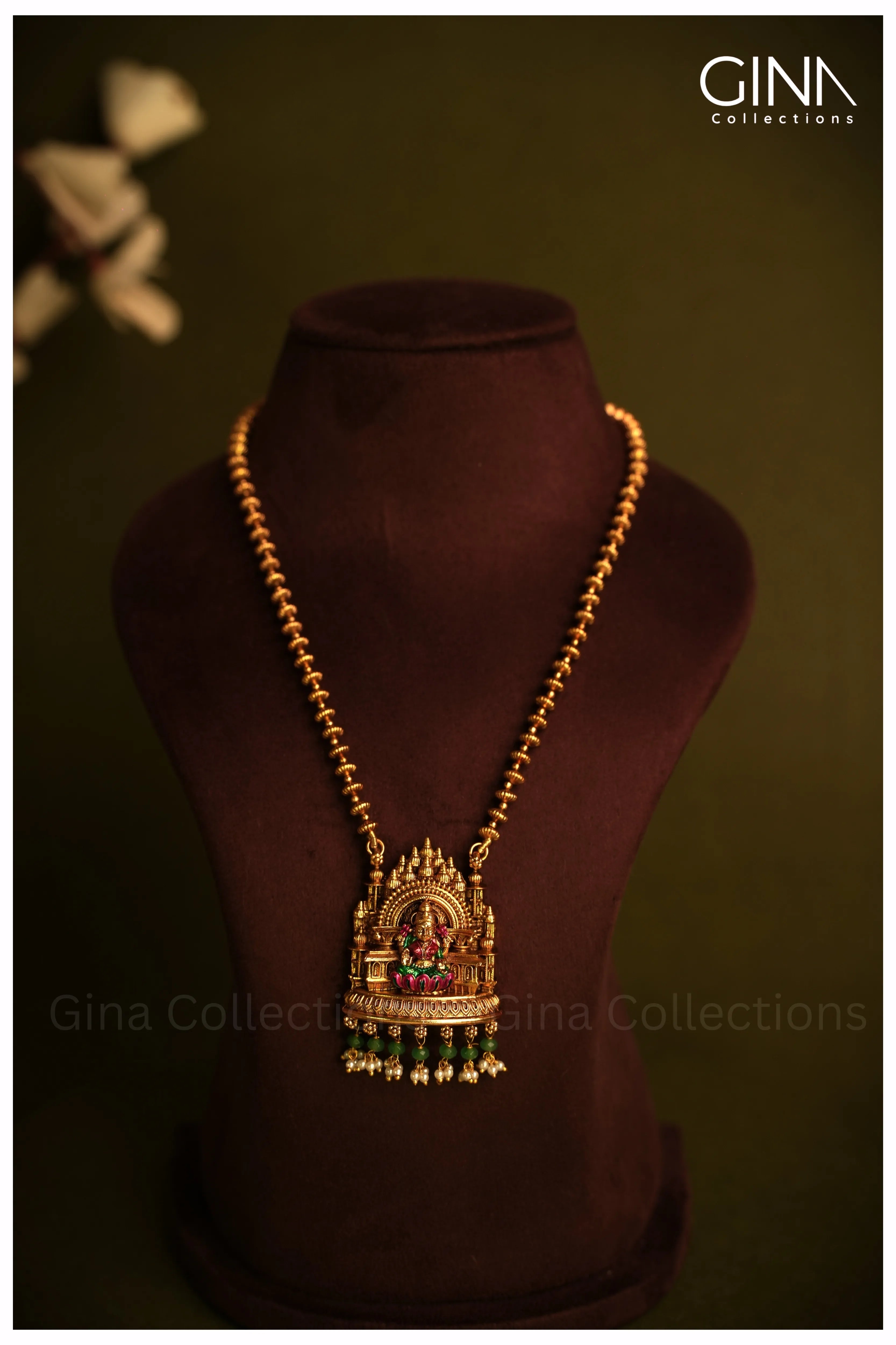 Lakshmi Emerald & Pearls Haram