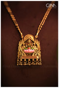 Lakshmi Double Chain Pink Gold Drops