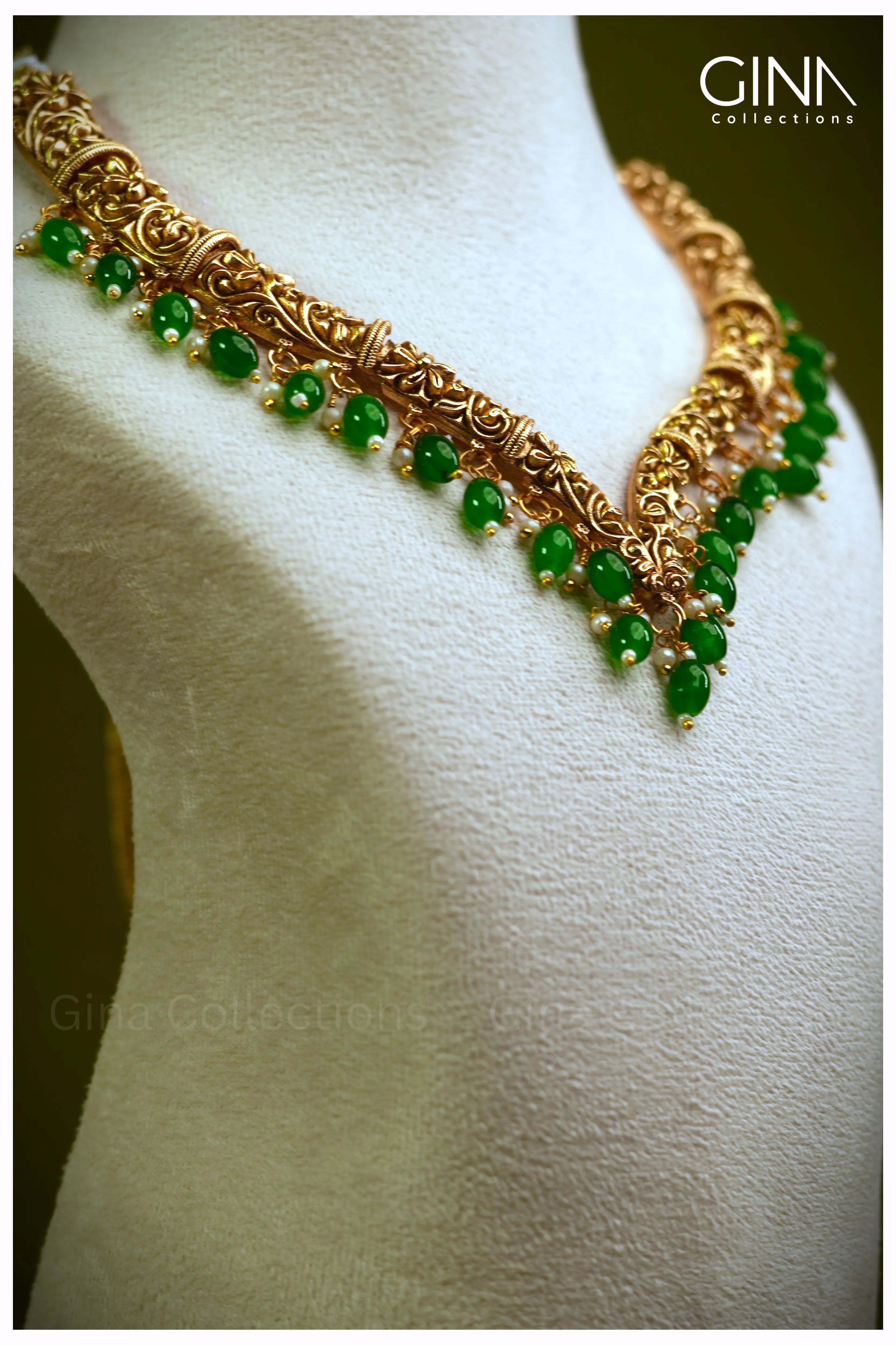 Alloy Gold Plated V shaped Necklace