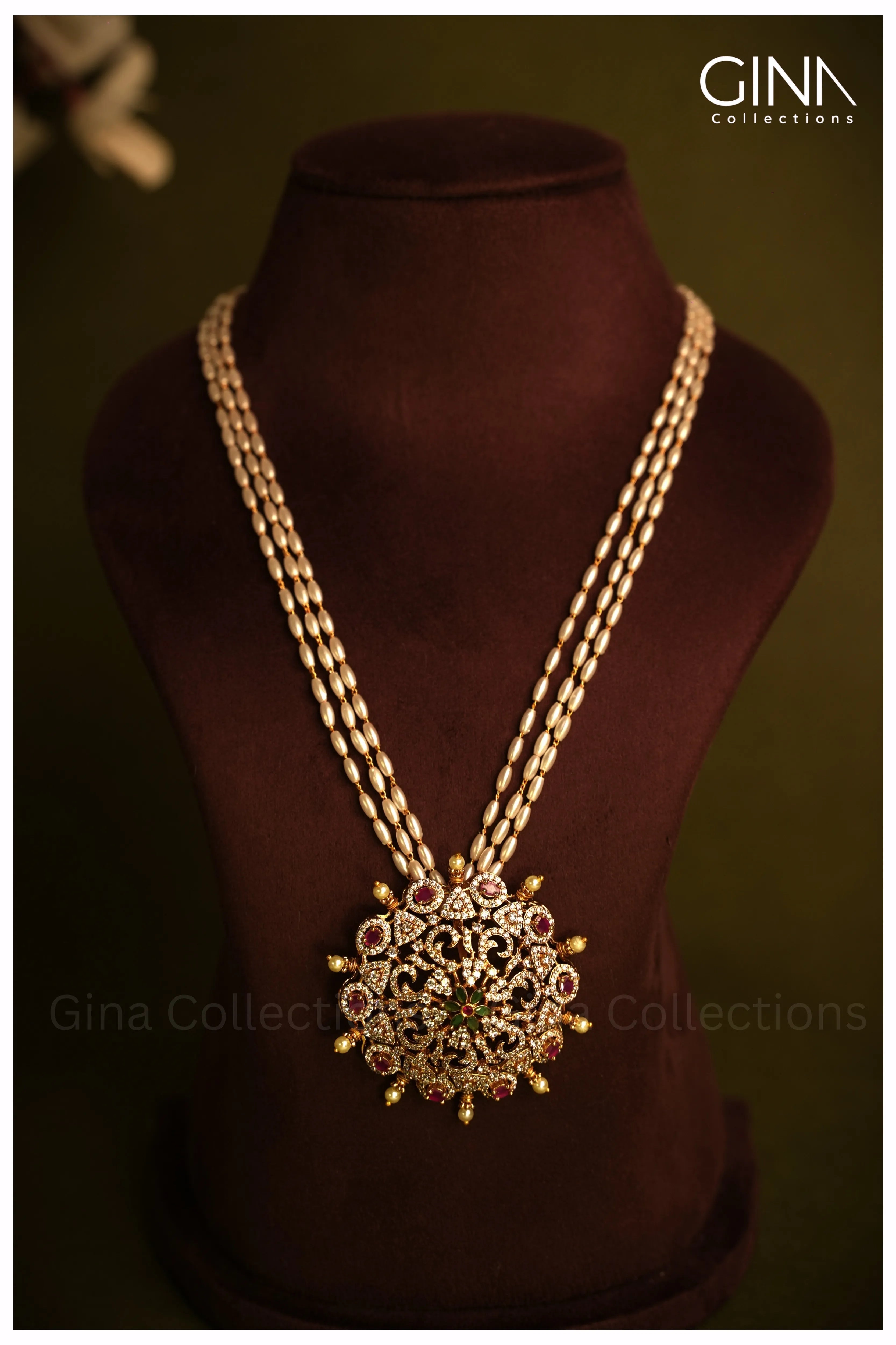 Rice Pearl Floral Haram