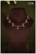 Ad Studded Green Gemstone Drops