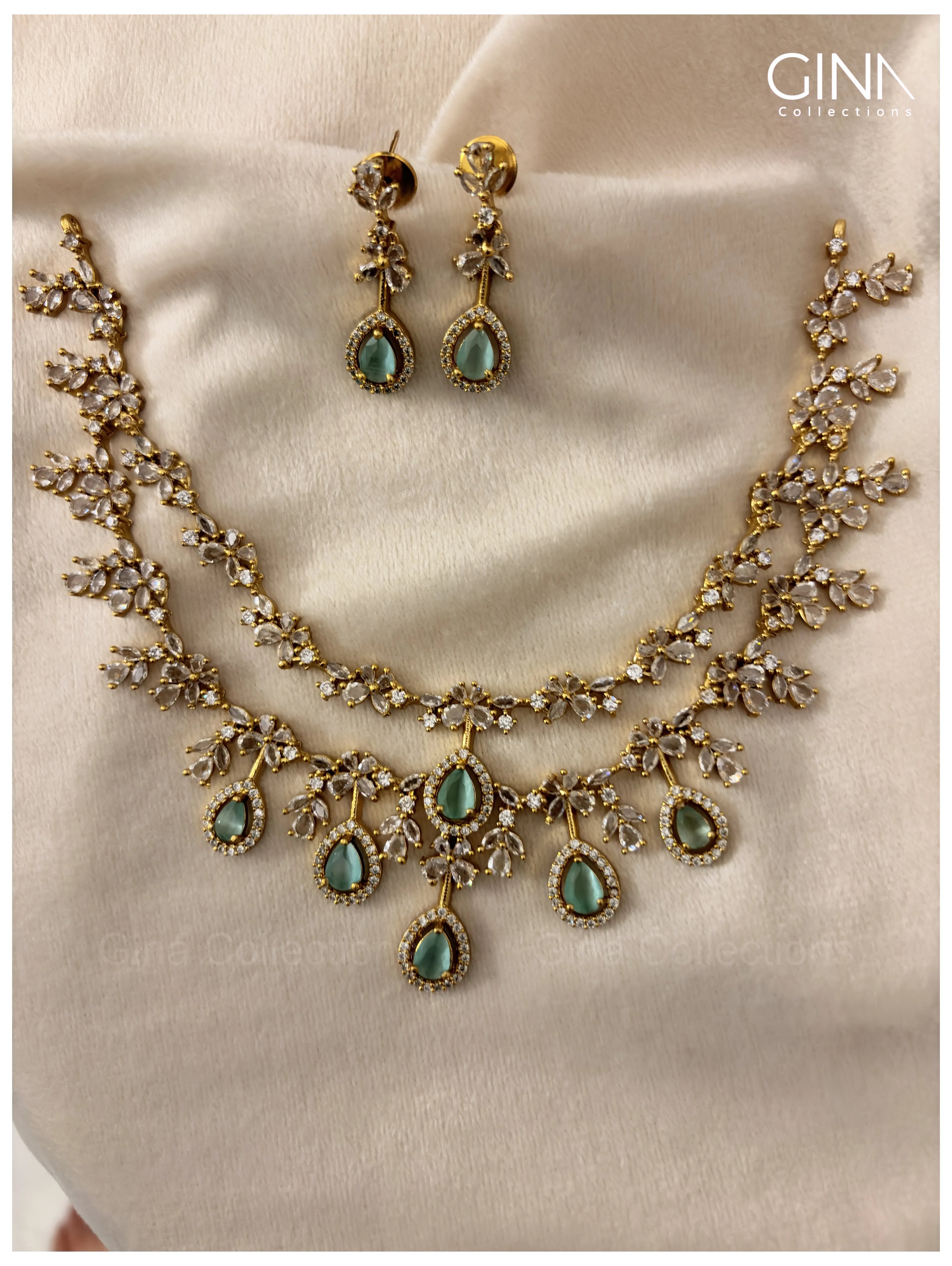 Double Layered Sea Green Victorian Set