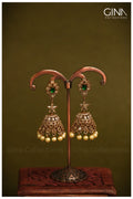 Star Jumka with Emerald and Pearls