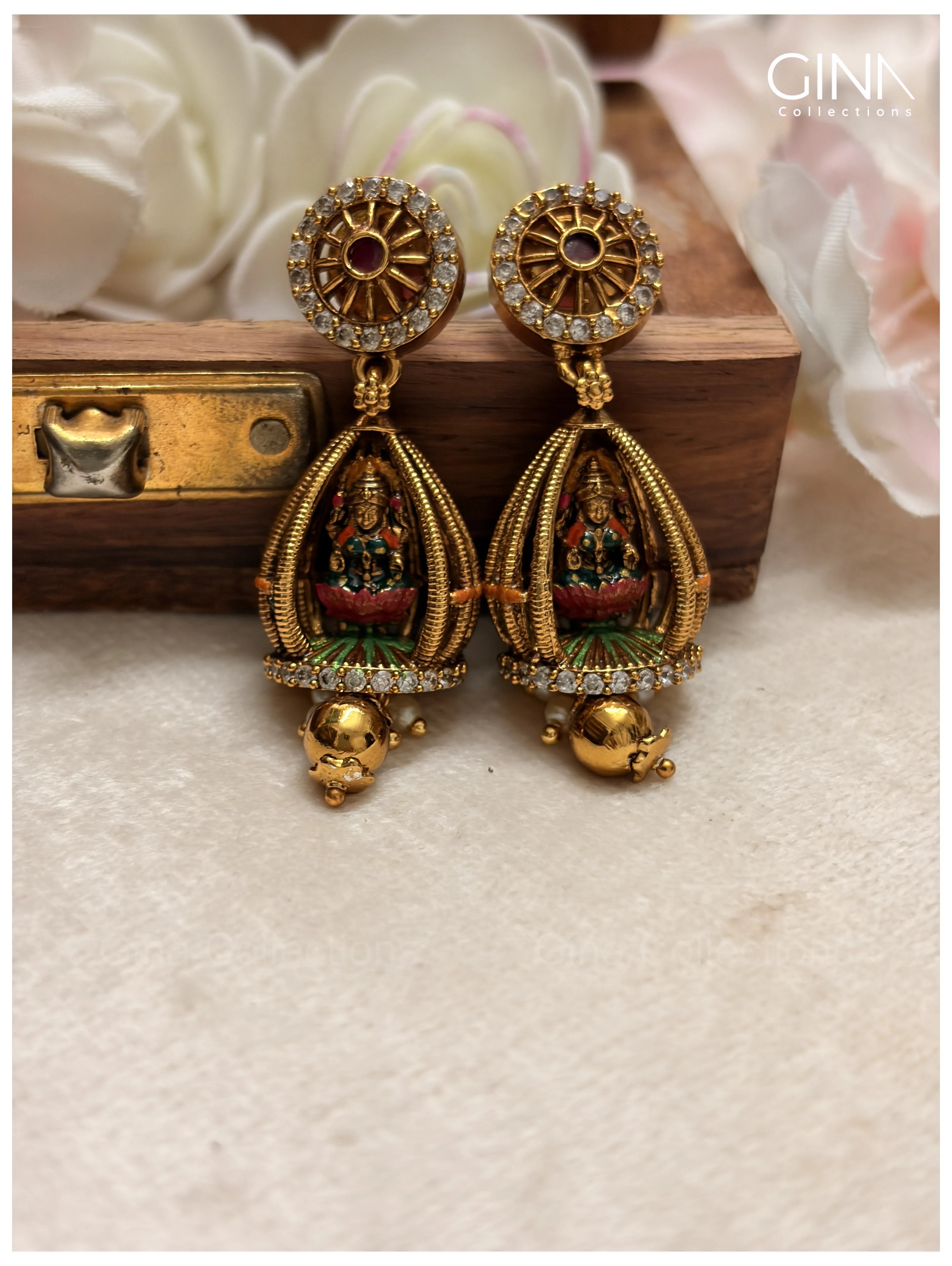 Meenakari Chalkra Jhumkas