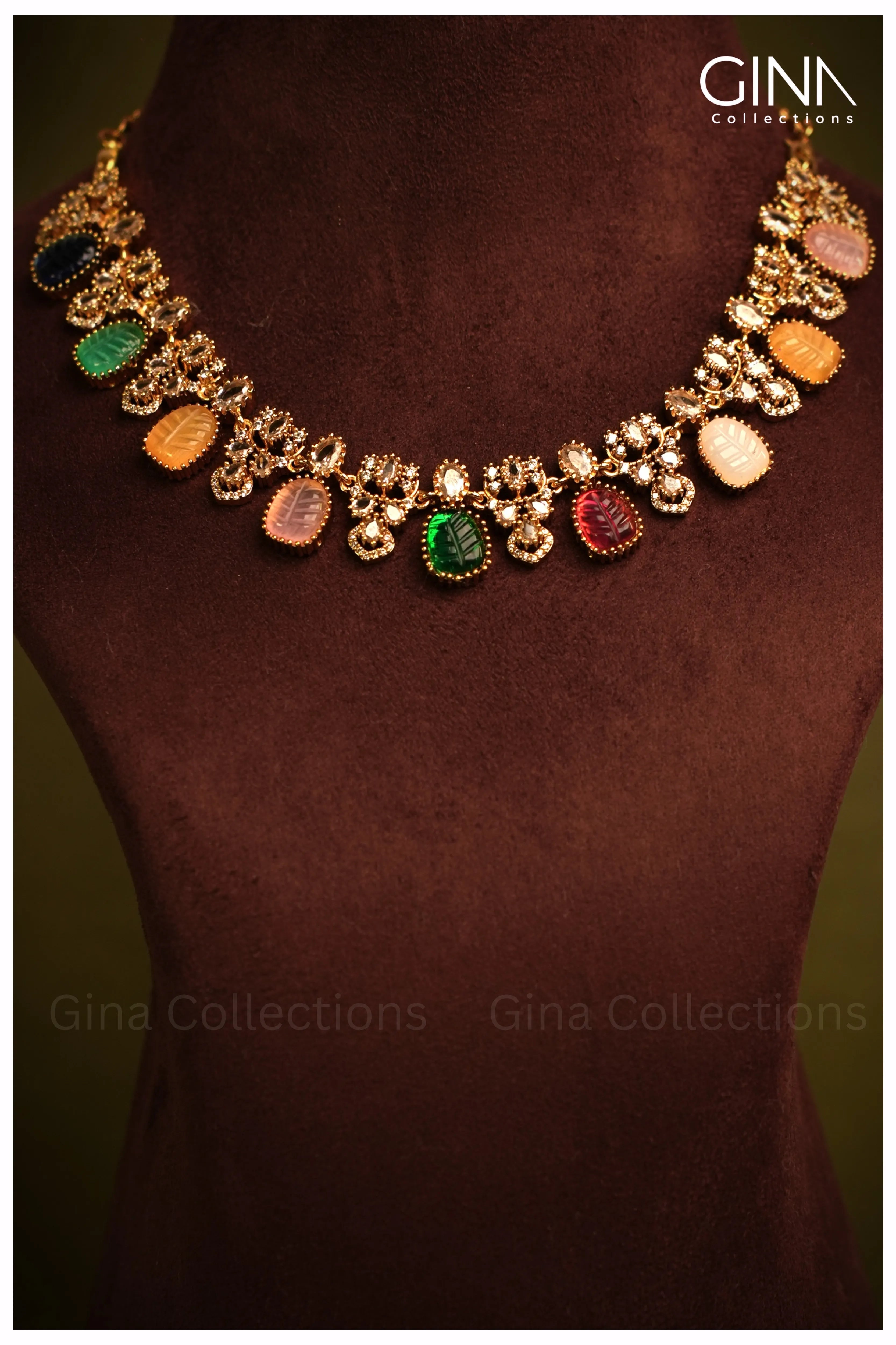 Multi Color Moissanite Stones Necklace
