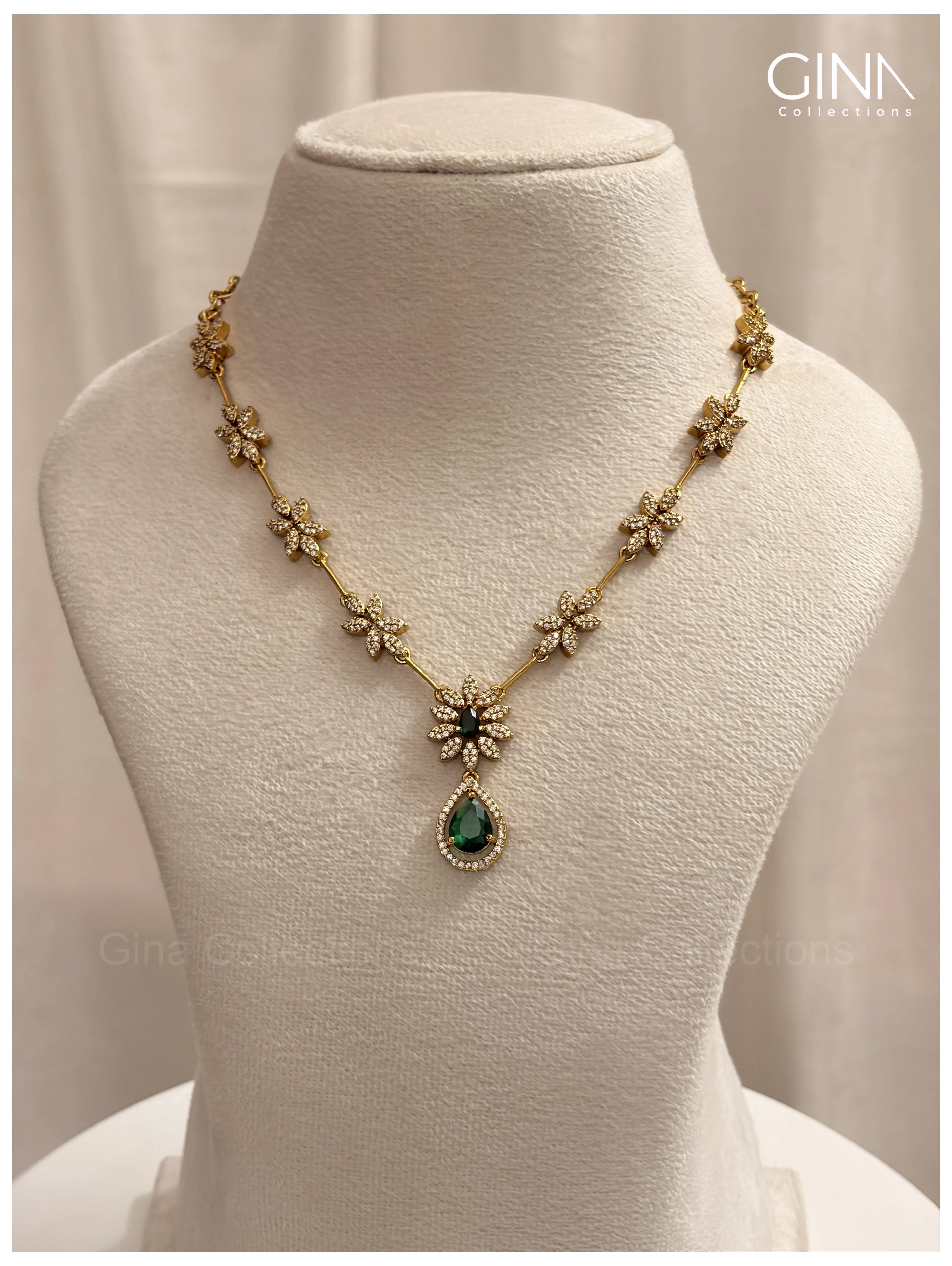 Emerald Raindrops Necklace