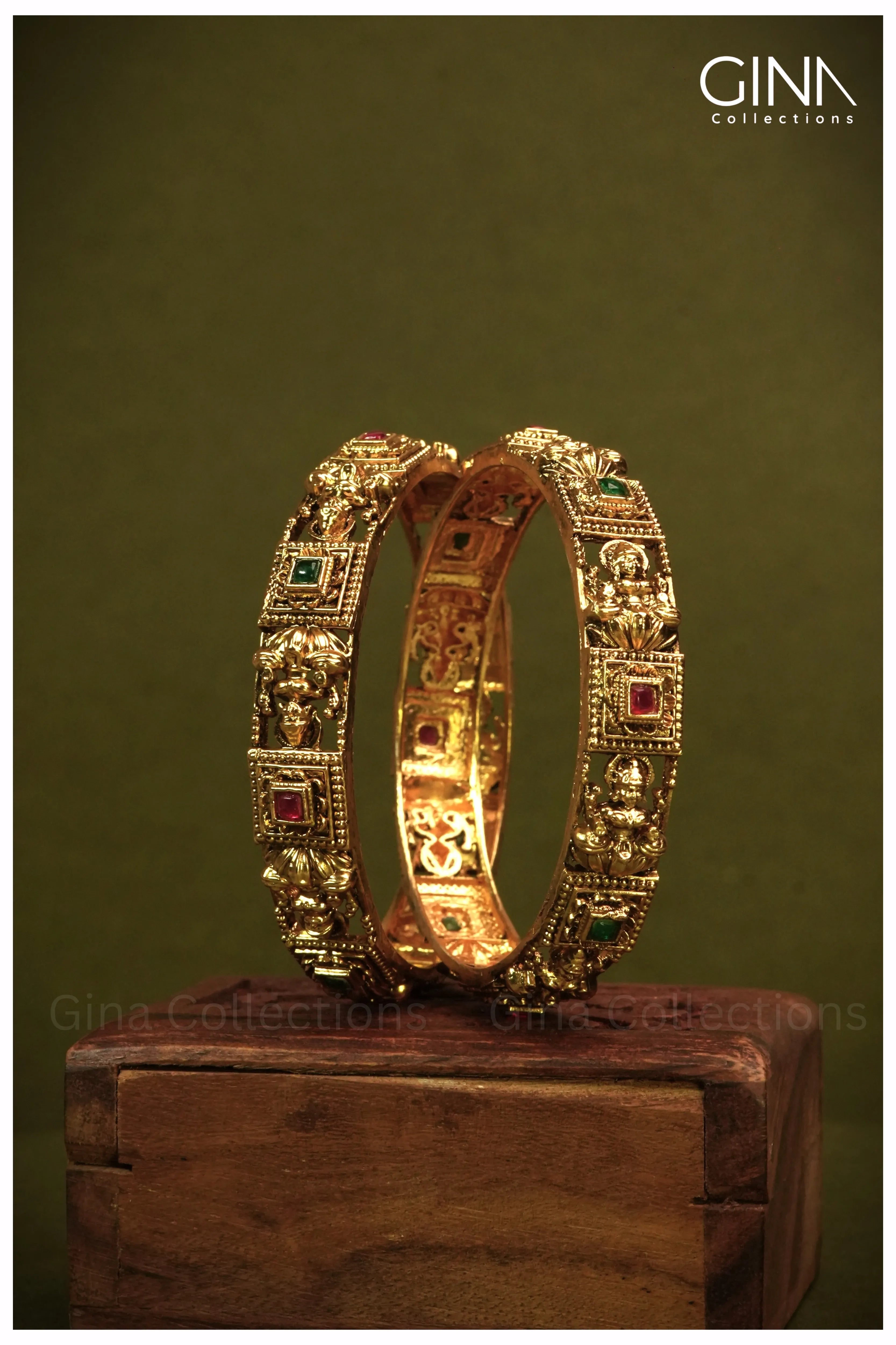 Gold Plated Temple Jewelry Bangles