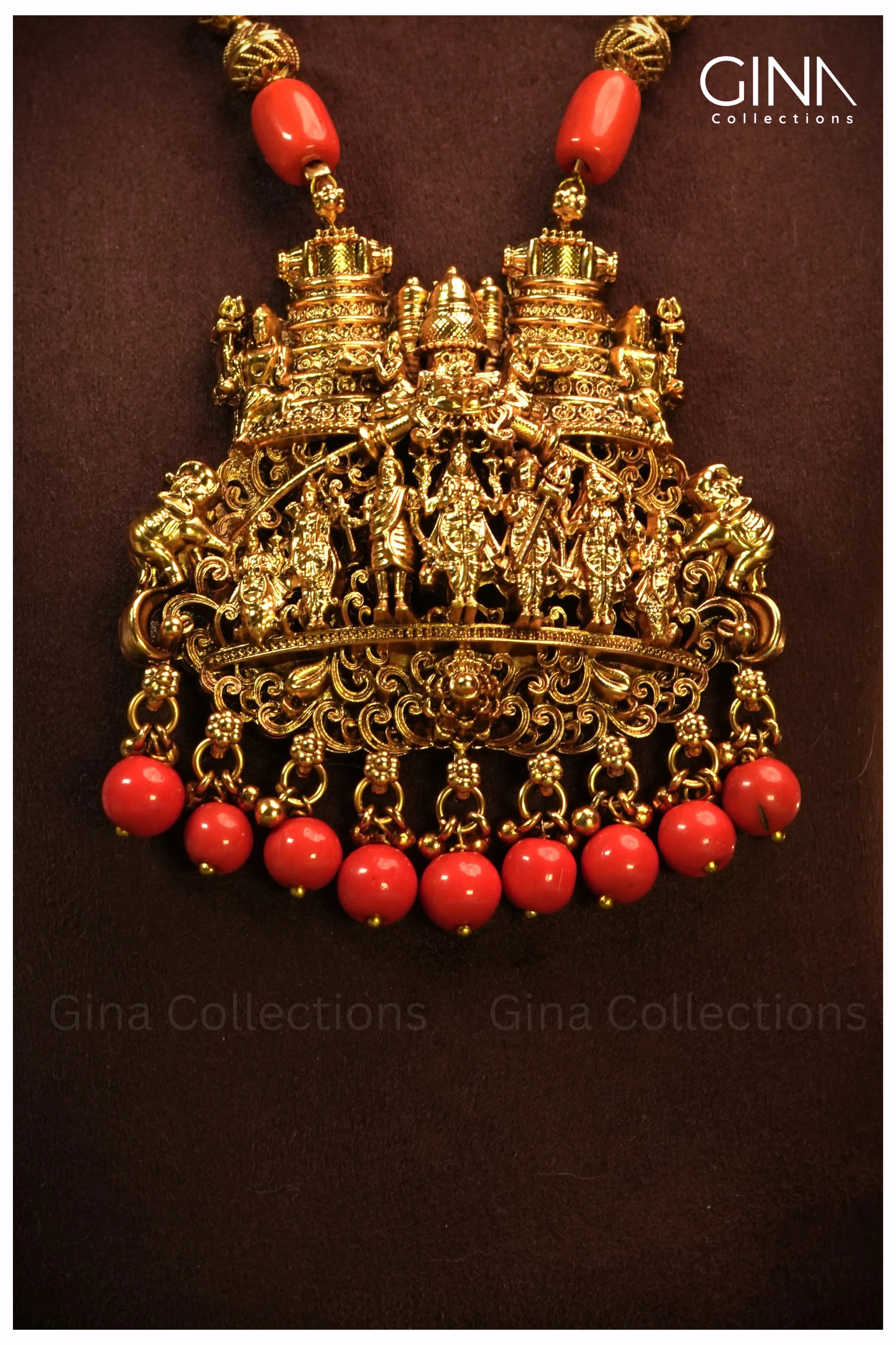 Pavalam Haram with Lakshmi Pendant
