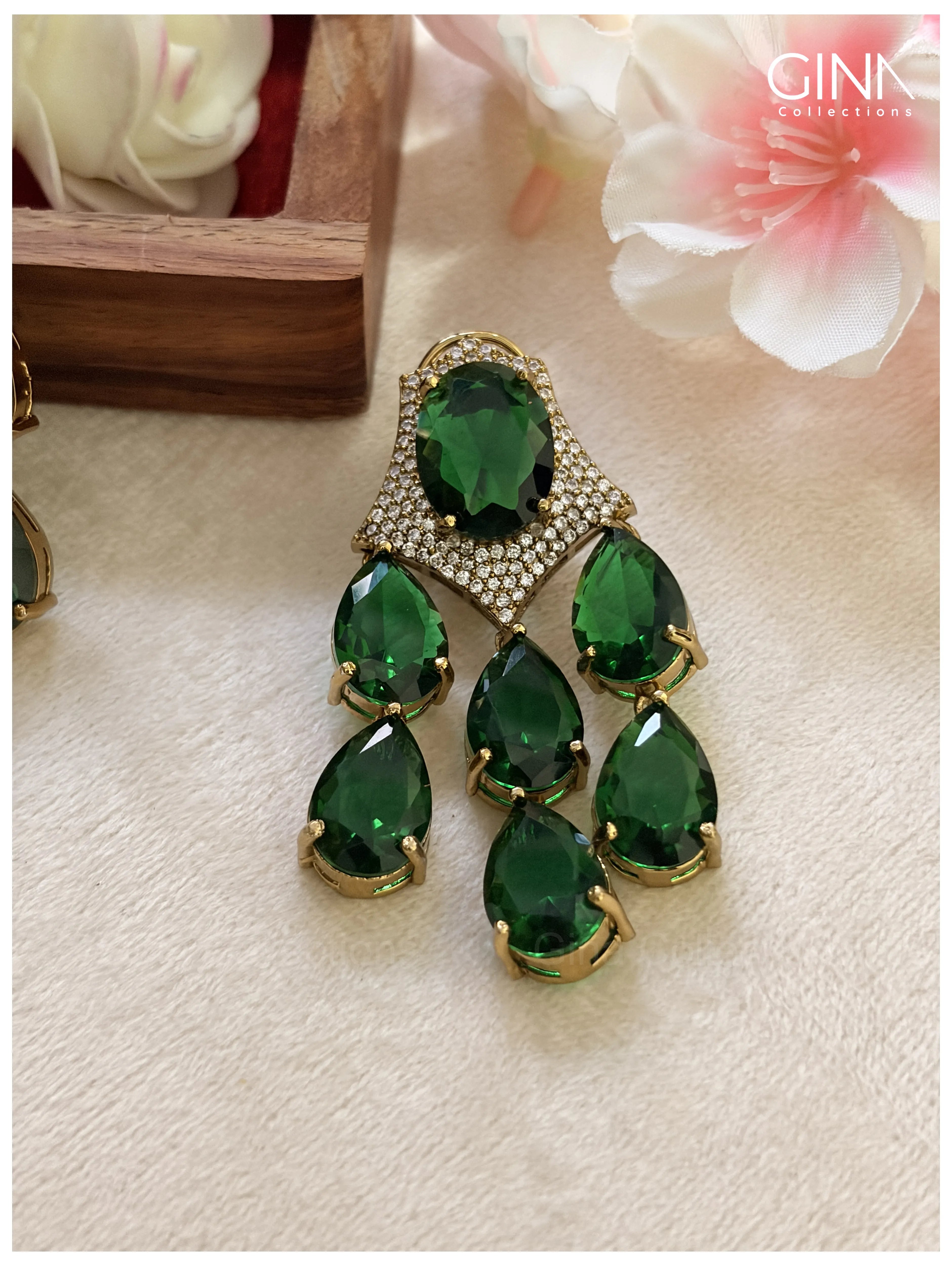Emerald Raindrops Hangings