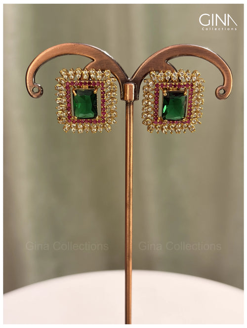 Gold Plated Hasli with Dominant Emerald Pendant