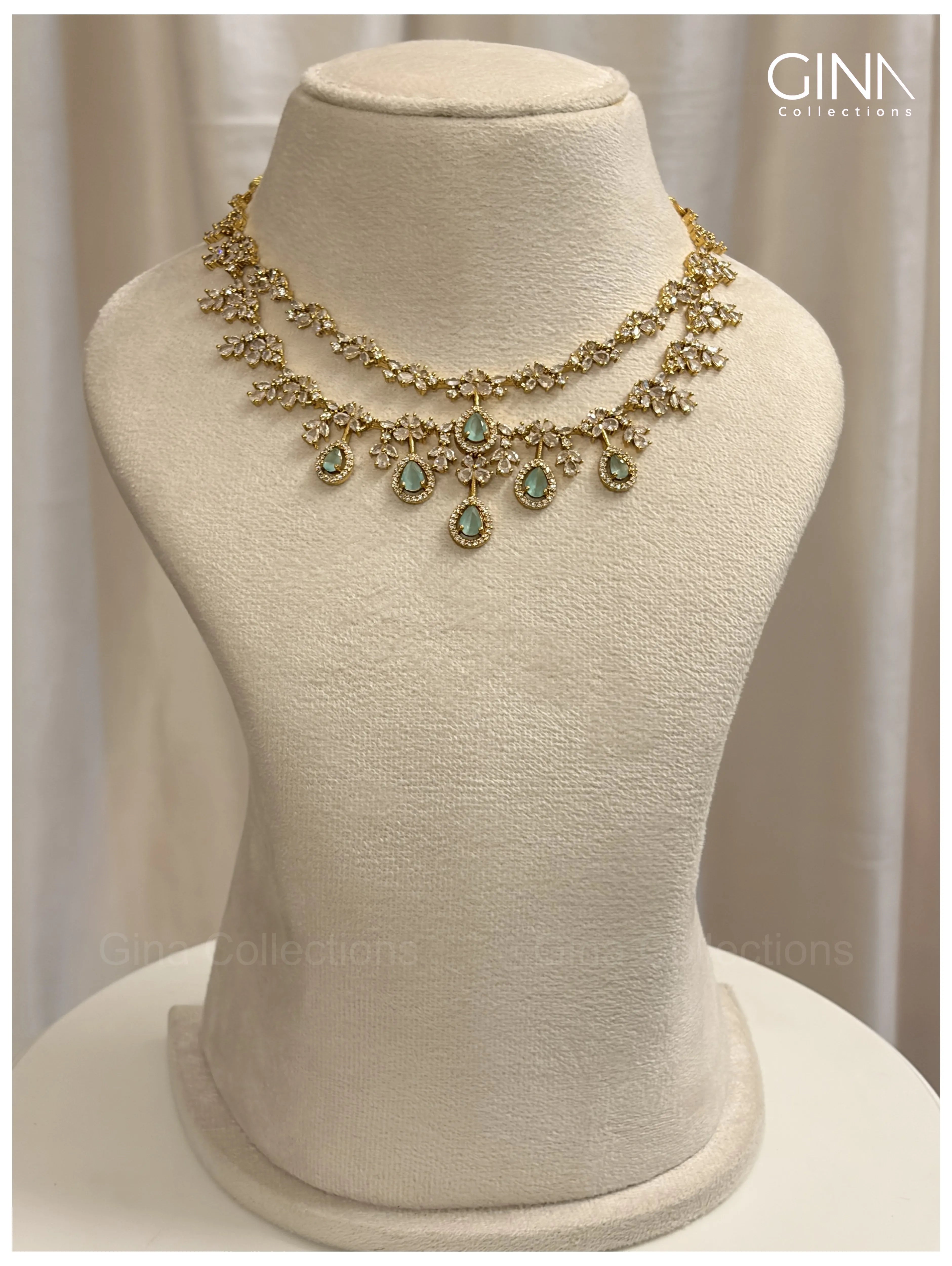 Double Layered Sea Green Victorian Set