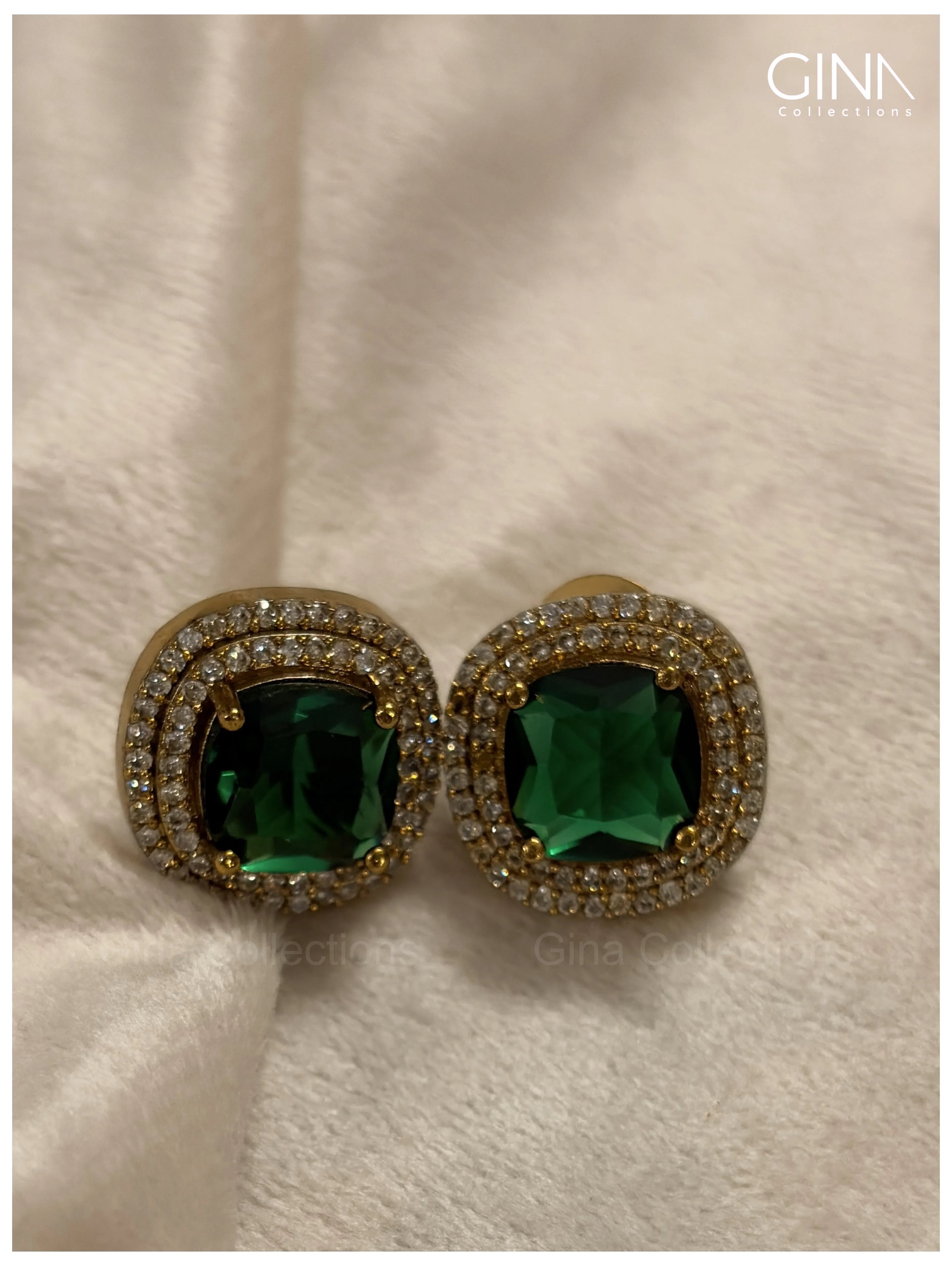 Square emerald Pendant - Choker cum Necklace