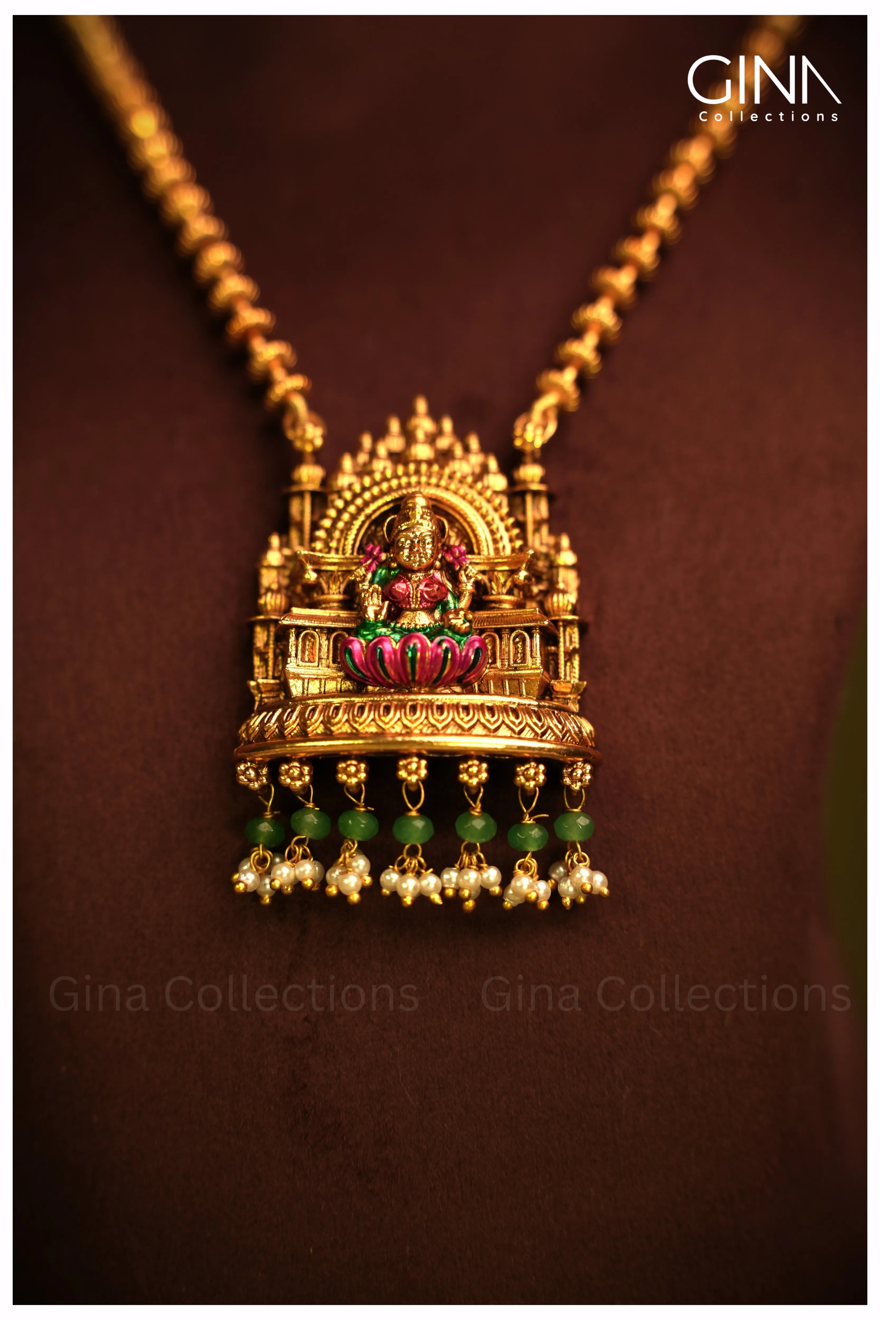 Lakshmi Emerald & Pearls Haram