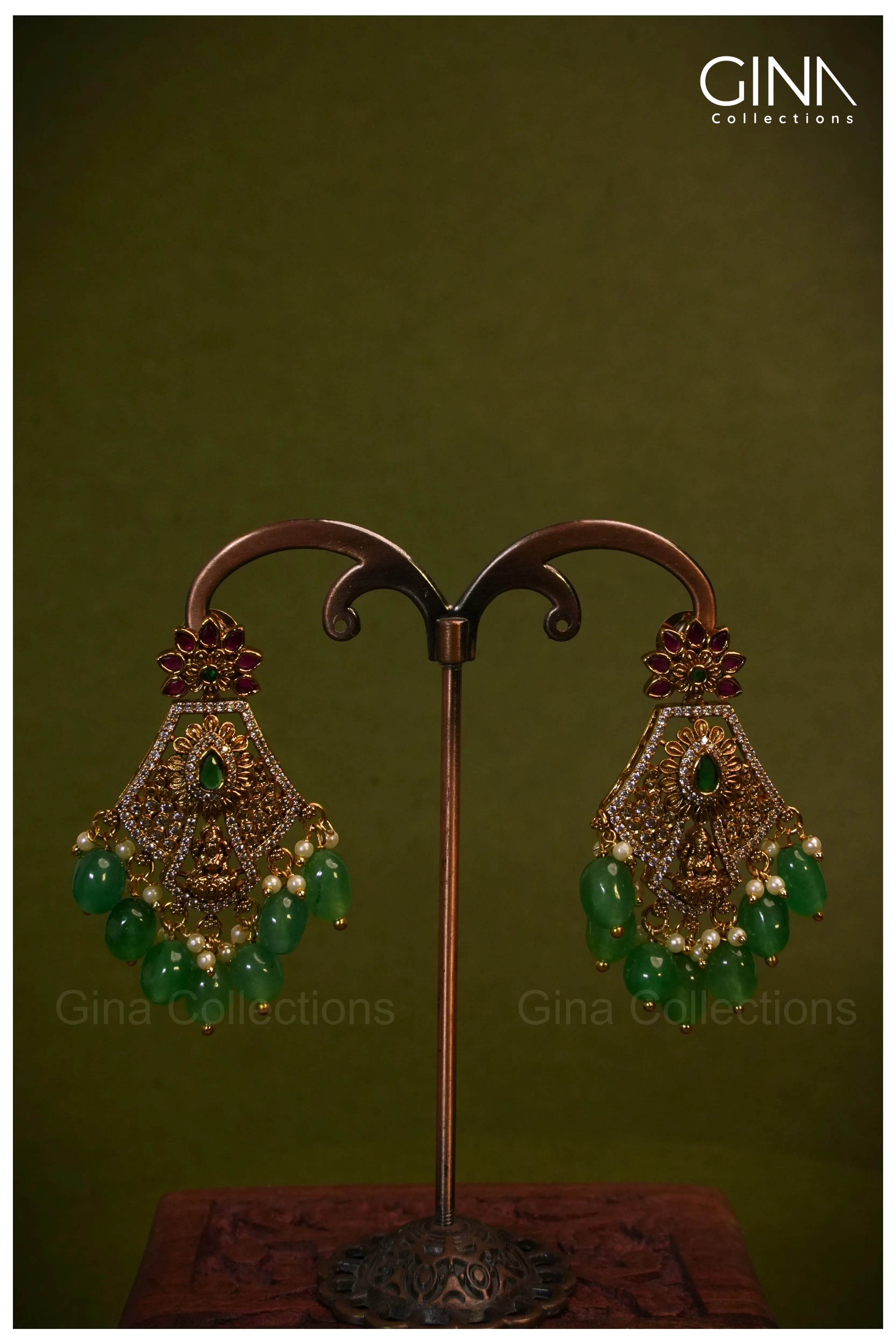Traditional Lakshmi Antique Matte Gold Plated Necklace