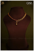 Ruby Floral Leaf AD Necklace