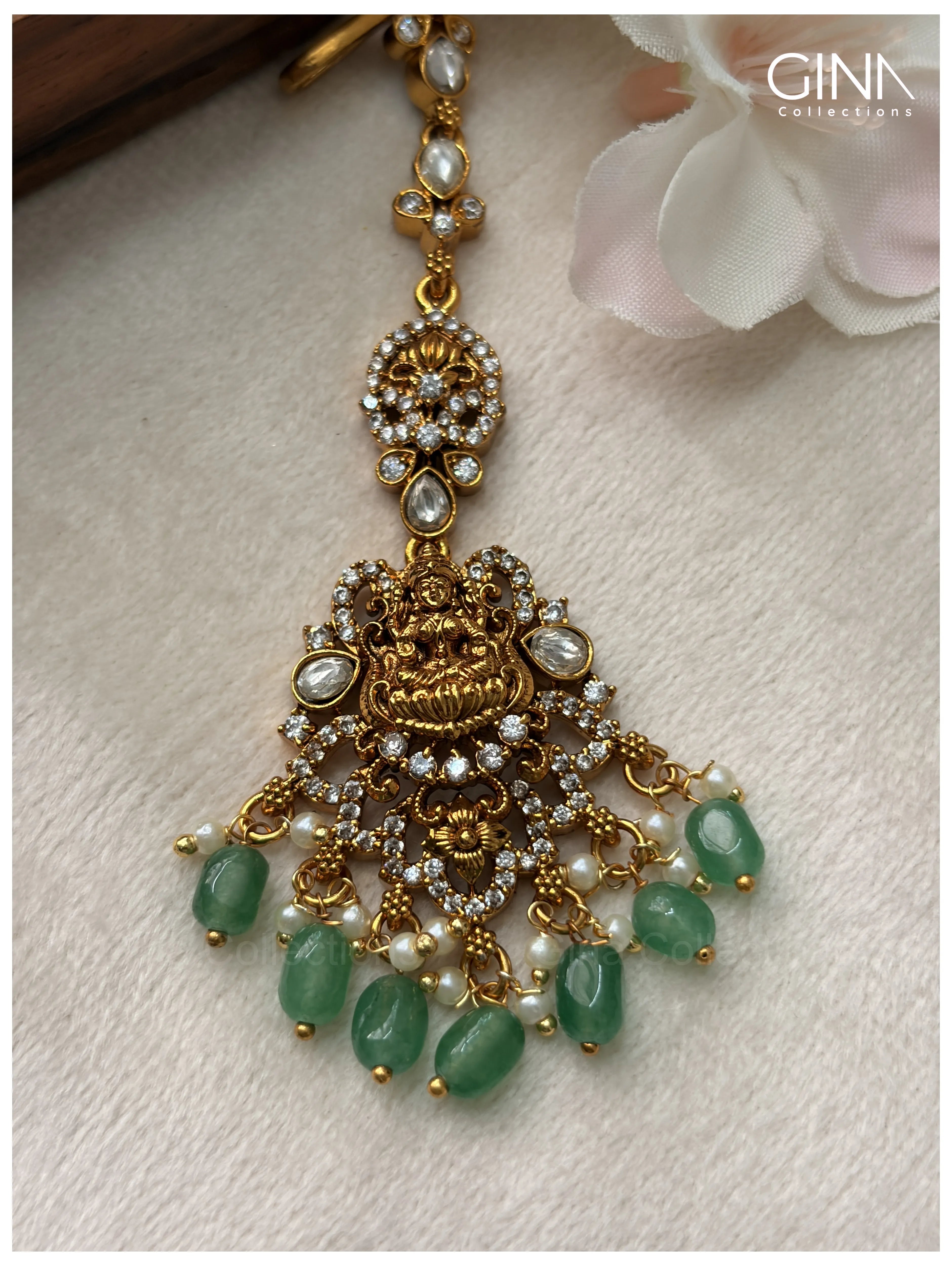 Premium Nakshi Stone Maang Tikka