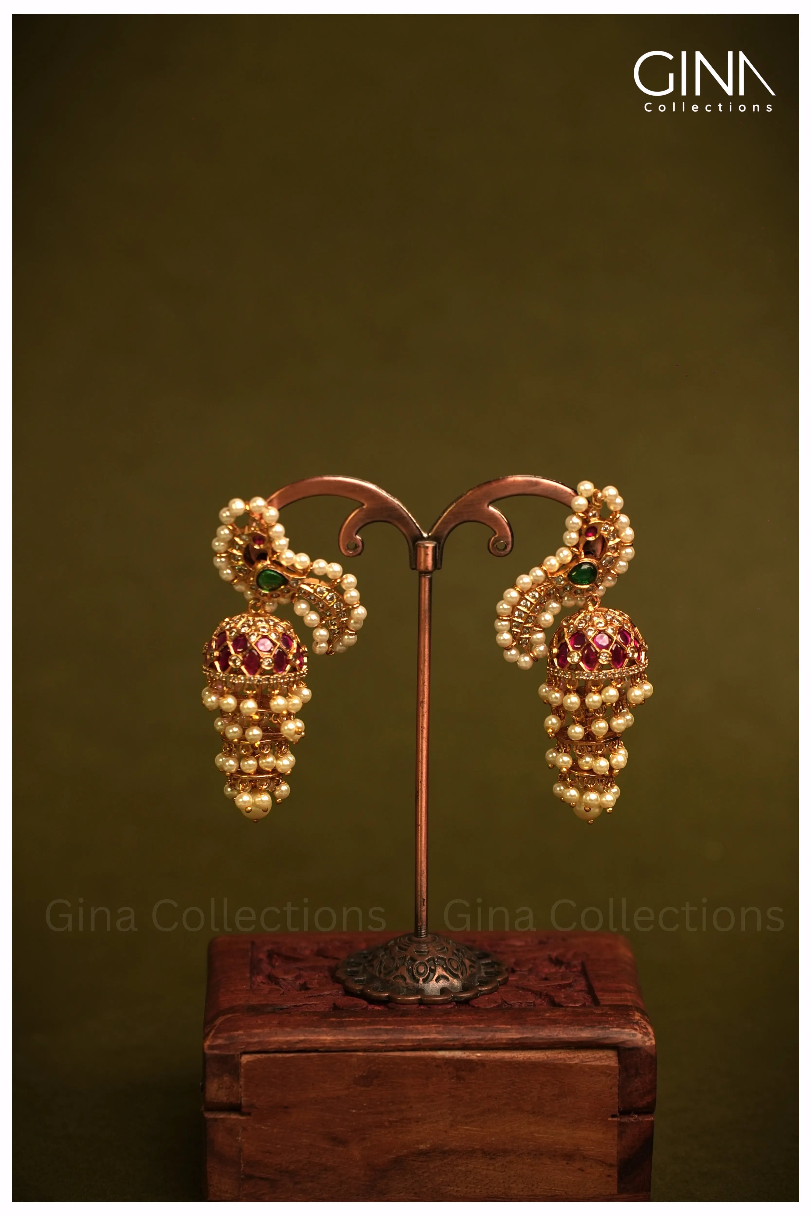 Jadau Earrings Pearls