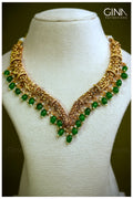 Alloy Gold Plated V shaped Necklace