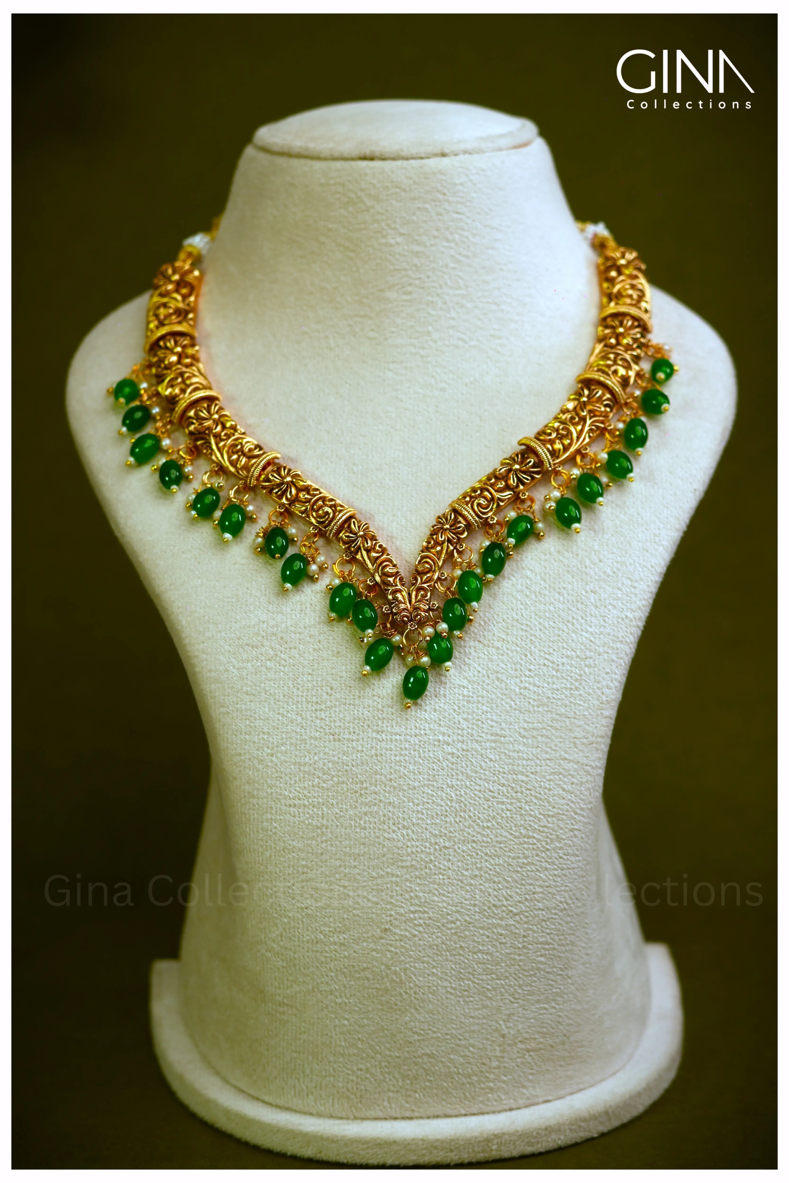Alloy Gold Plated V shaped Necklace