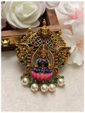 Lakshmi Meenakari Pendant and Earrings