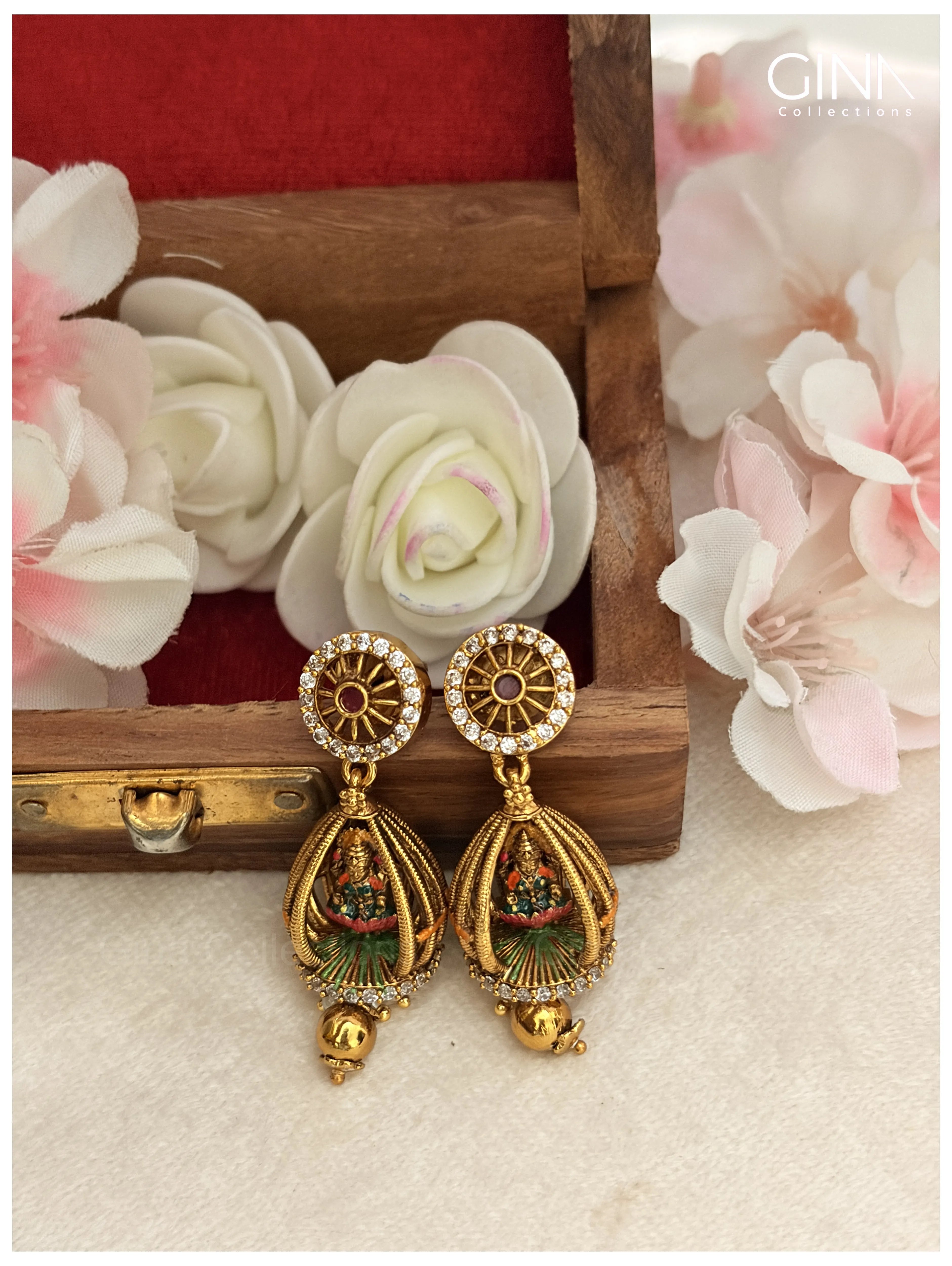 Meenakari Chalkra Jhumkas